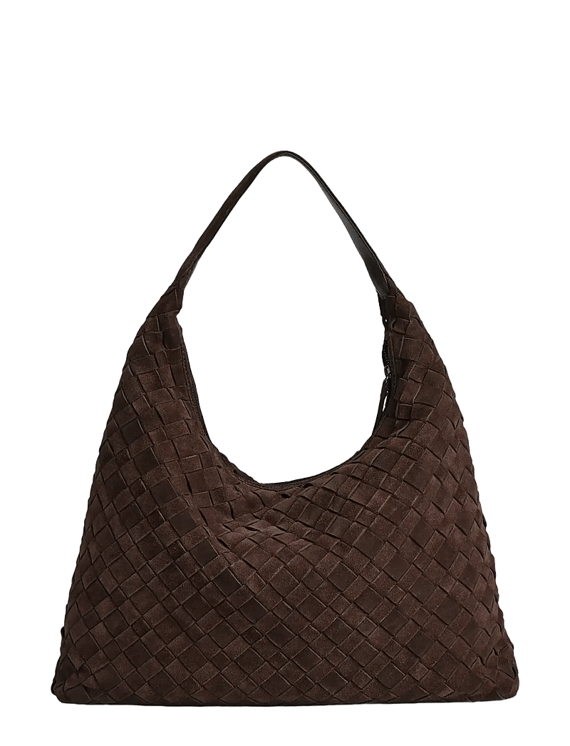 Markberg - ZoenaMBG Bag, Suede Weave - mode trends - dark brown - 4