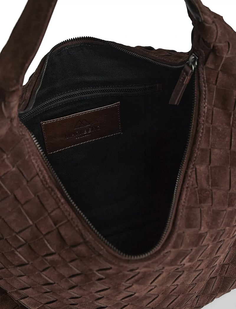 Markberg - ZoenaMBG Bag, Suede Weave - mode trends - dark brown - 5