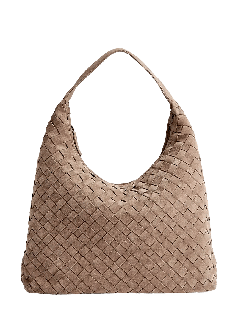 Markberg - ZoenaMBG Bag, Suede Weave - mode trends - mocha mousse - 1