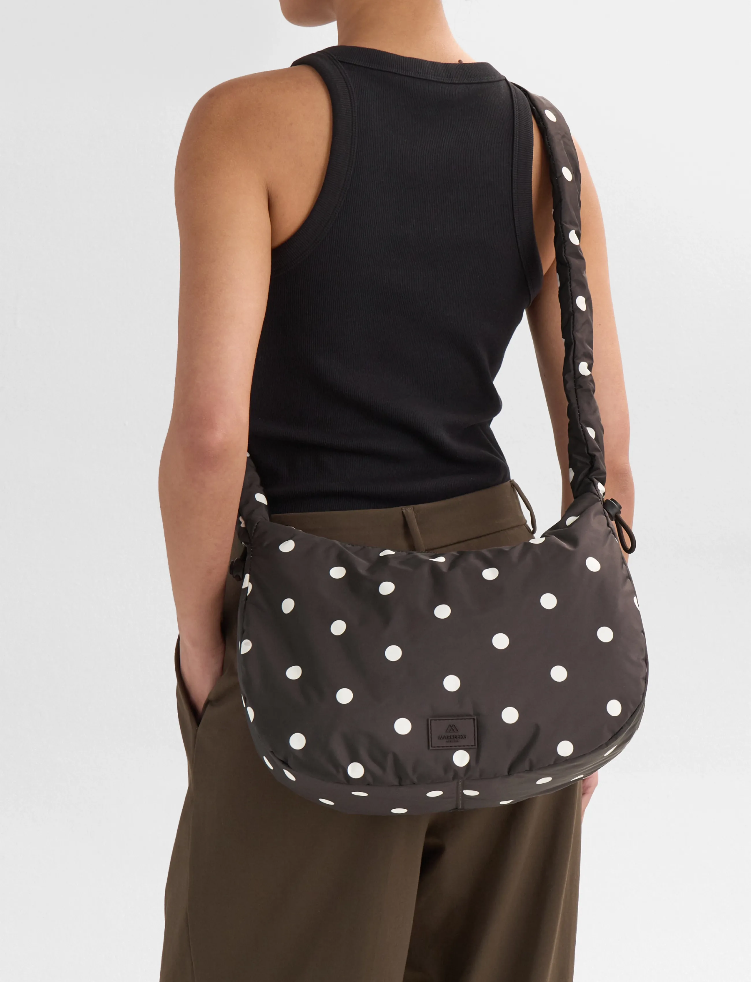Markberg - GroundMBG Bag, Recycled - mode trends - polka dot, brown - 5
