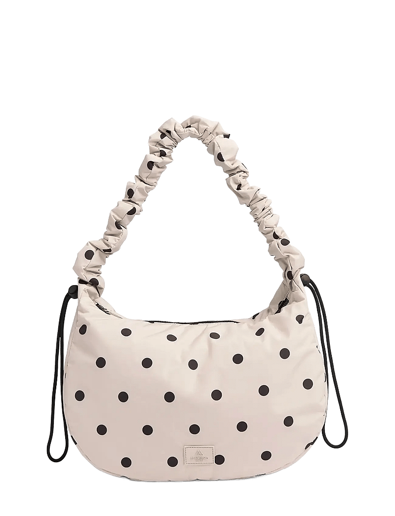 Markberg - GroundMBG Bag, Recycled - crossbody bags - polka dot, creme - 1