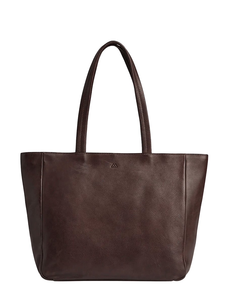 Markberg - EmberMBG Shopper, Soft Vintage - totes - chocolate brown w/br. gold - 1
