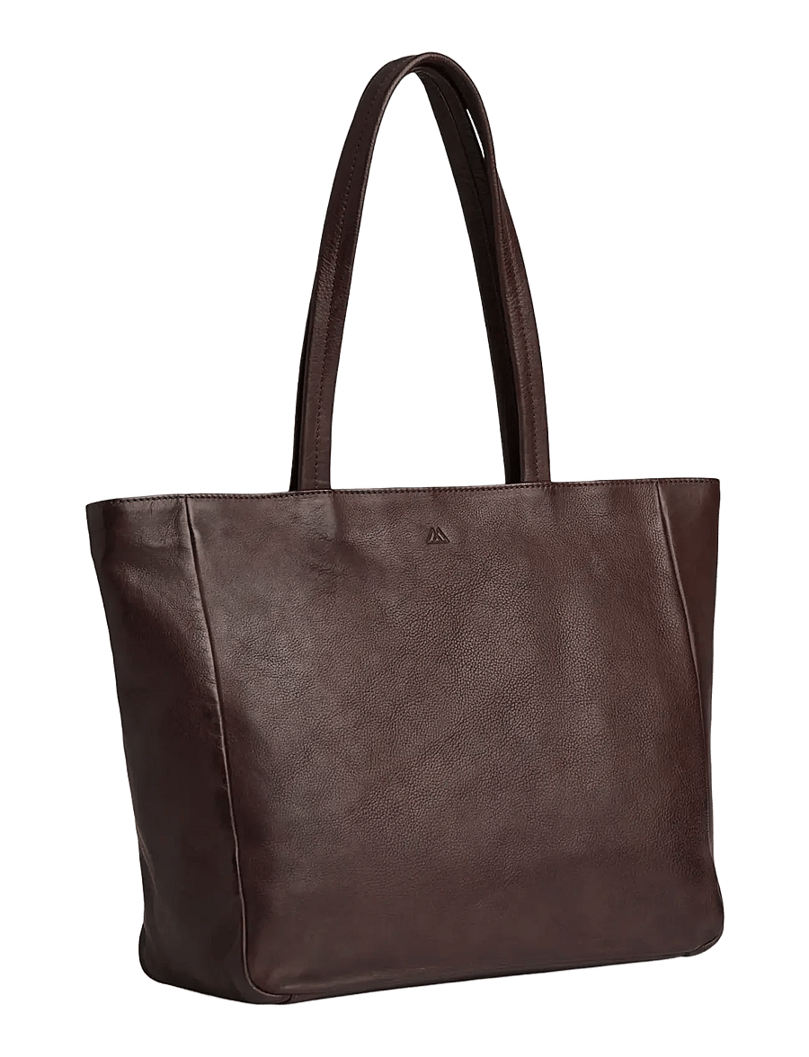 Markberg - EmberMBG Shopper, Soft Vintage - totes - chocolate brown w/br. gold - 2