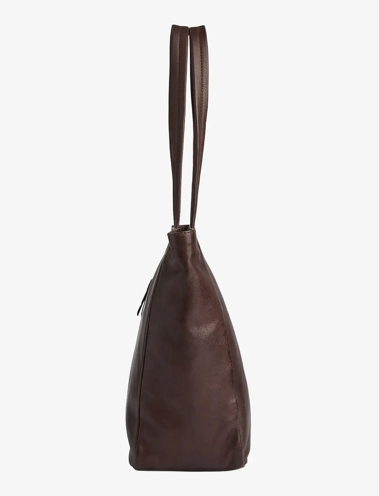 Markberg - EmberMBG Shopper, Soft Vintage - tote bags - chocolate brown w/br. gold - 3