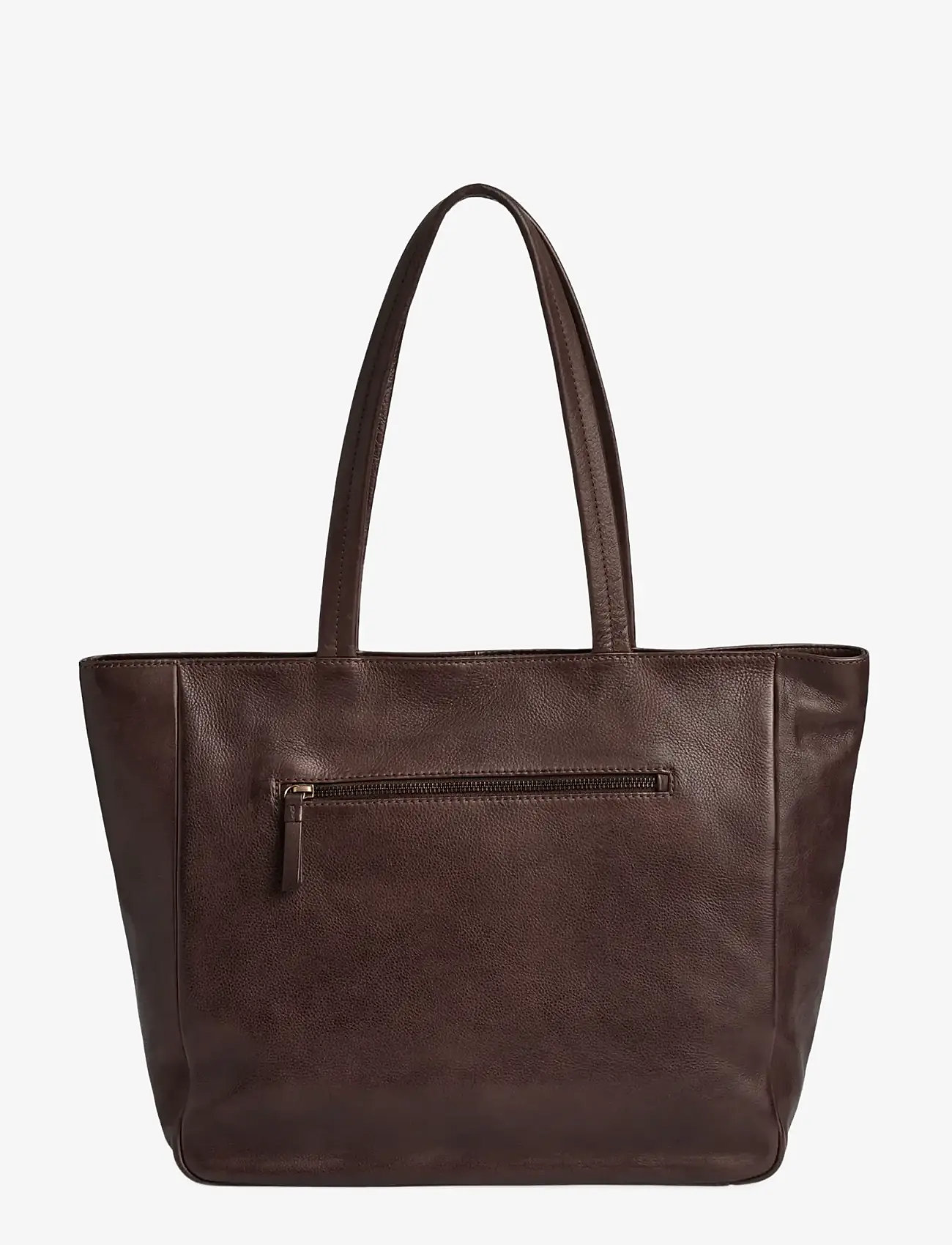 Markberg - EmberMBG Shopper, Soft Vintage - tote bags - chocolate brown w/br. gold - 4