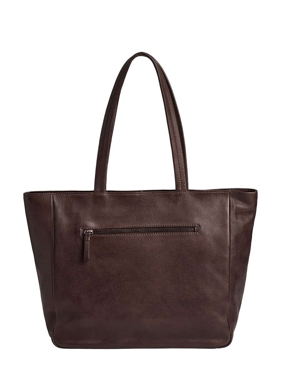 Markberg - EmberMBG Shopper, Soft Vintage - totes - chocolate brown w/br. gold - 4
