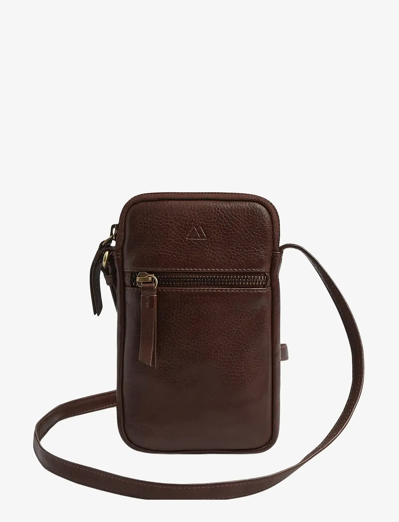 Markberg - RiverMBG Mini Cross. Bag, Vin. - mode trends - chocolate brown w/br. gold - 1