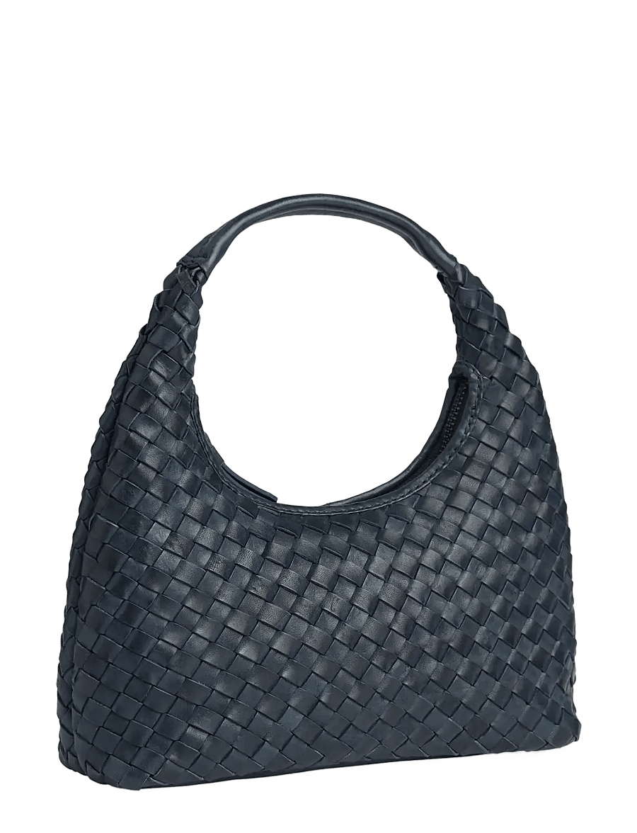 Markberg - HaymaMBG Handbag, Weave - særlige begivenheder - dark navy w/ br. gold - 2
