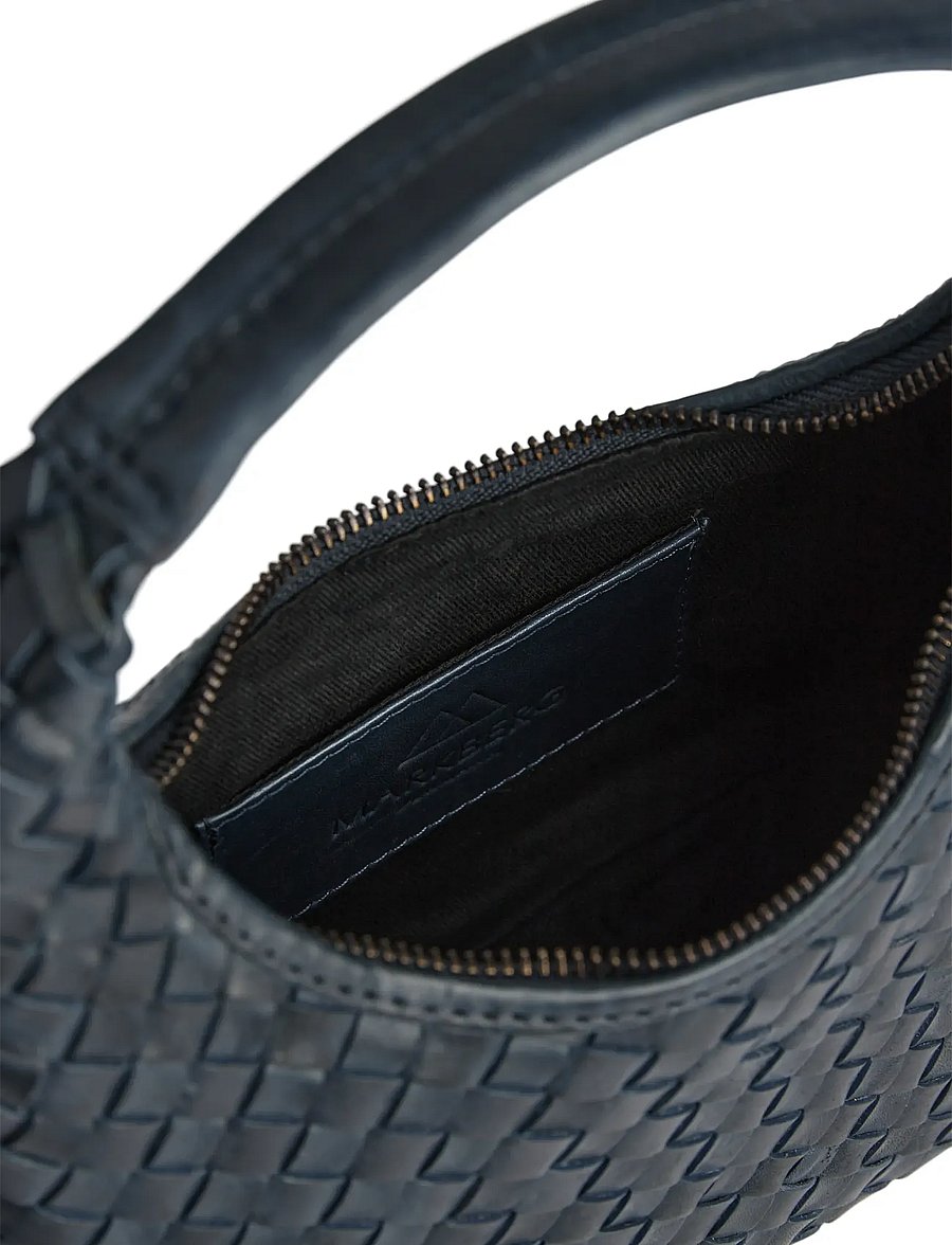 Markberg - HaymaMBG Handbag, Weave - særlige begivenheder - dark navy w/ br. gold - 4