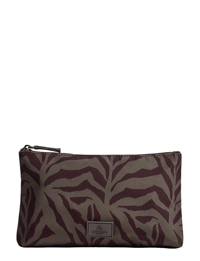 Markberg - RemoteMBG Make-Up Pouch, Rec. - toiletartikler - zebra, major br. w/burg. - 0