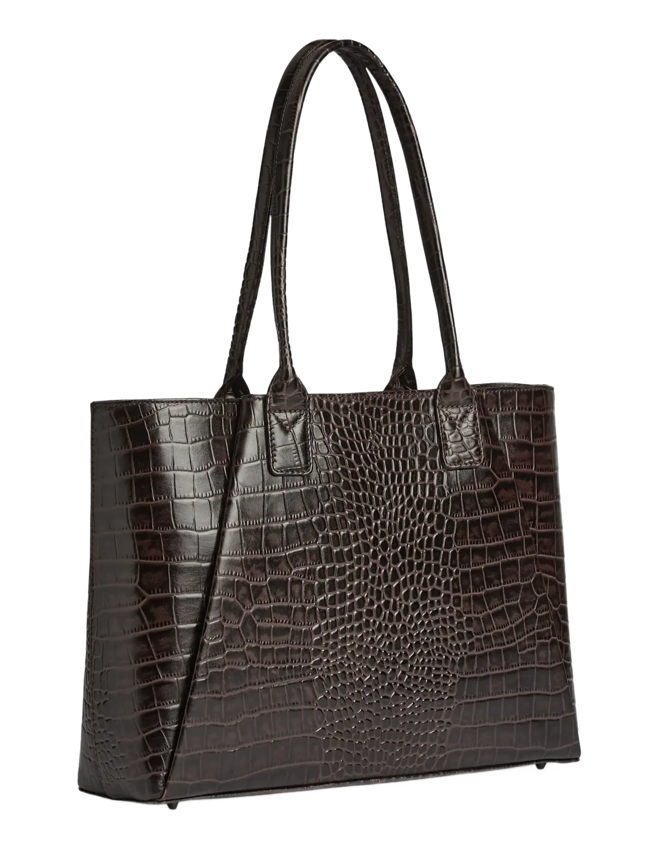 Markberg - SayaMBG Work Bag, Croco - tote bags - espresso brown - 1