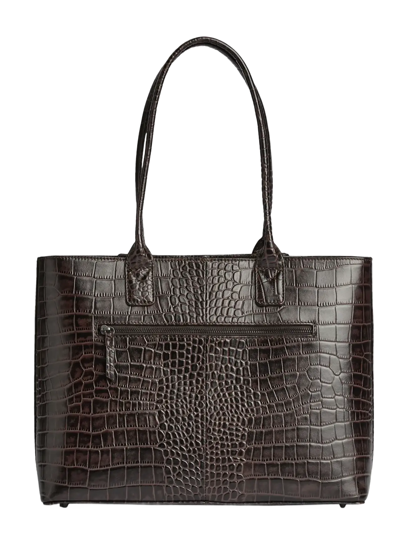 Markberg - SayaMBG Work Bag, Croco - tote bags - espresso brown - 3