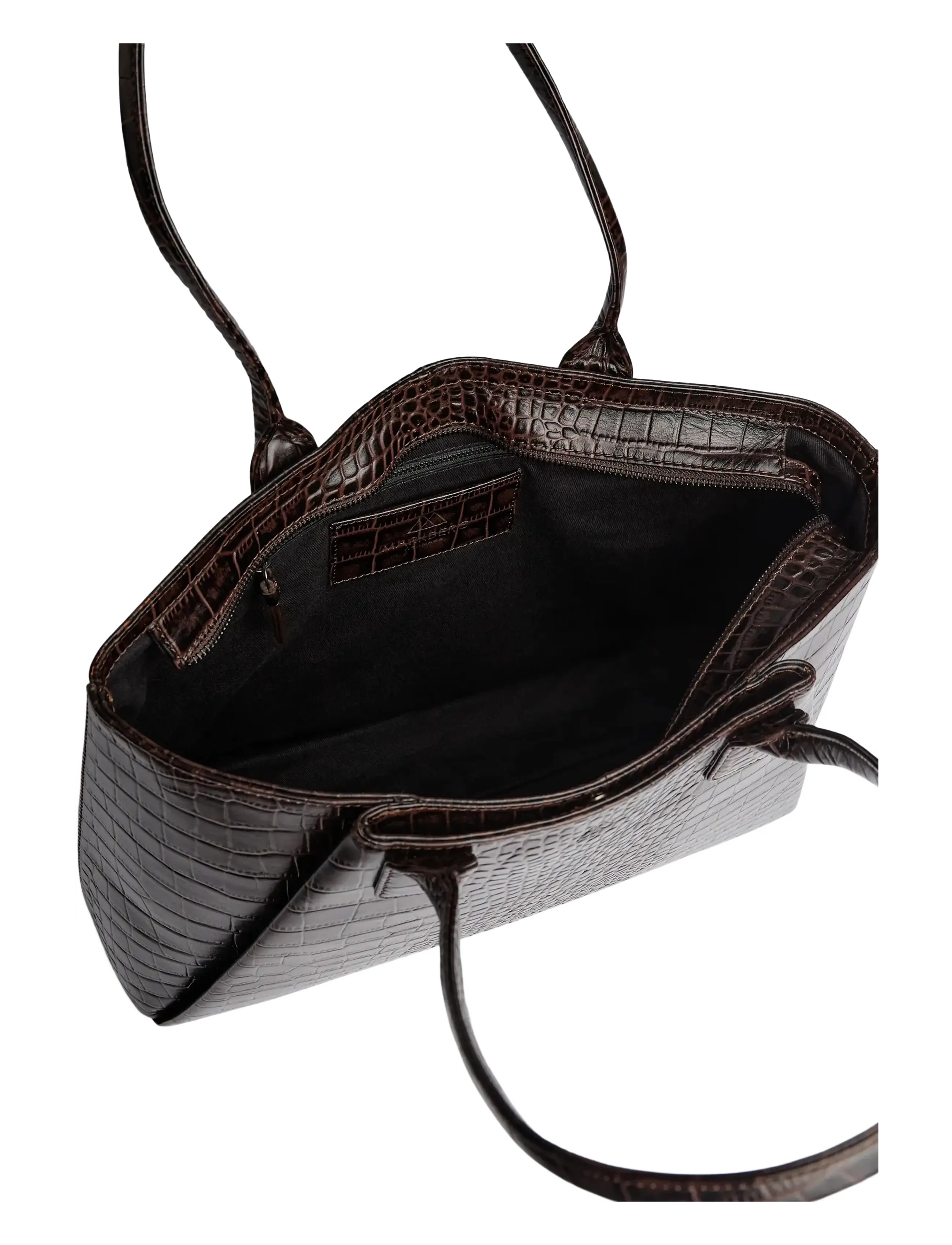 Markberg - SayaMBG Work Bag, Croco - tote bags - espresso brown - 4