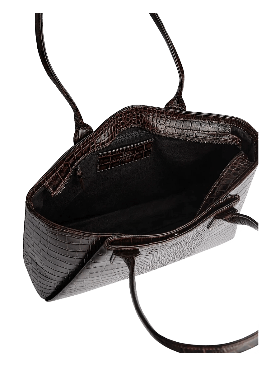 Markberg - SayaMBG Work Bag, Croco - tote bags - espresso brown - 4