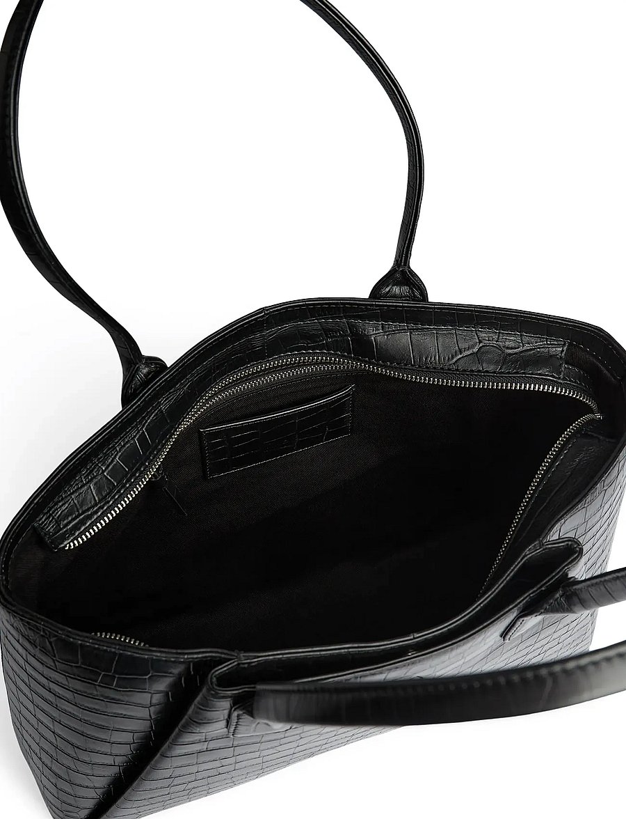 Markberg - SayaMBG Work Bag, Calm Croco - tote bags - black - 4