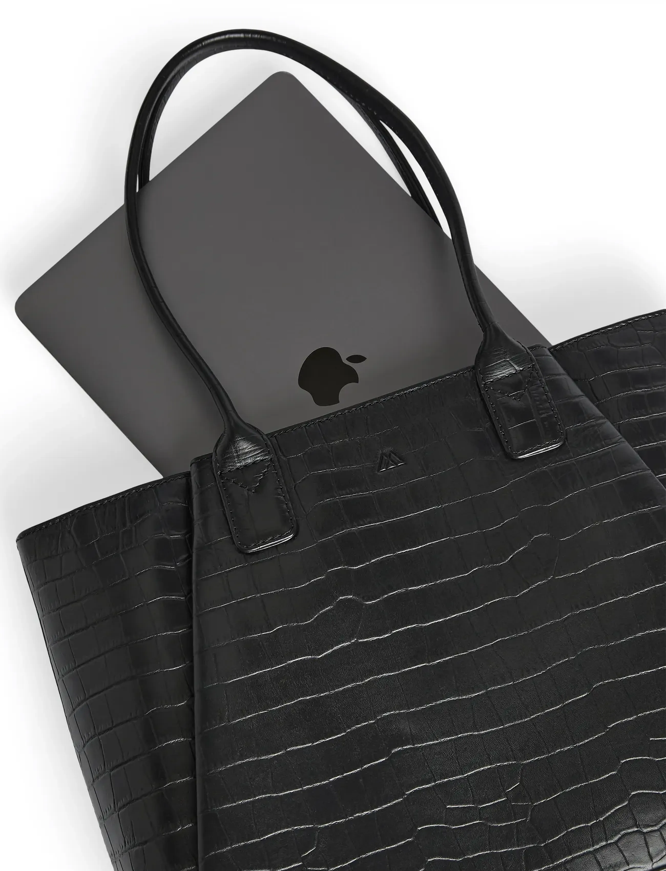 Markberg - SayaMBG Work Bag, Calm Croco - tote bags - black - 5