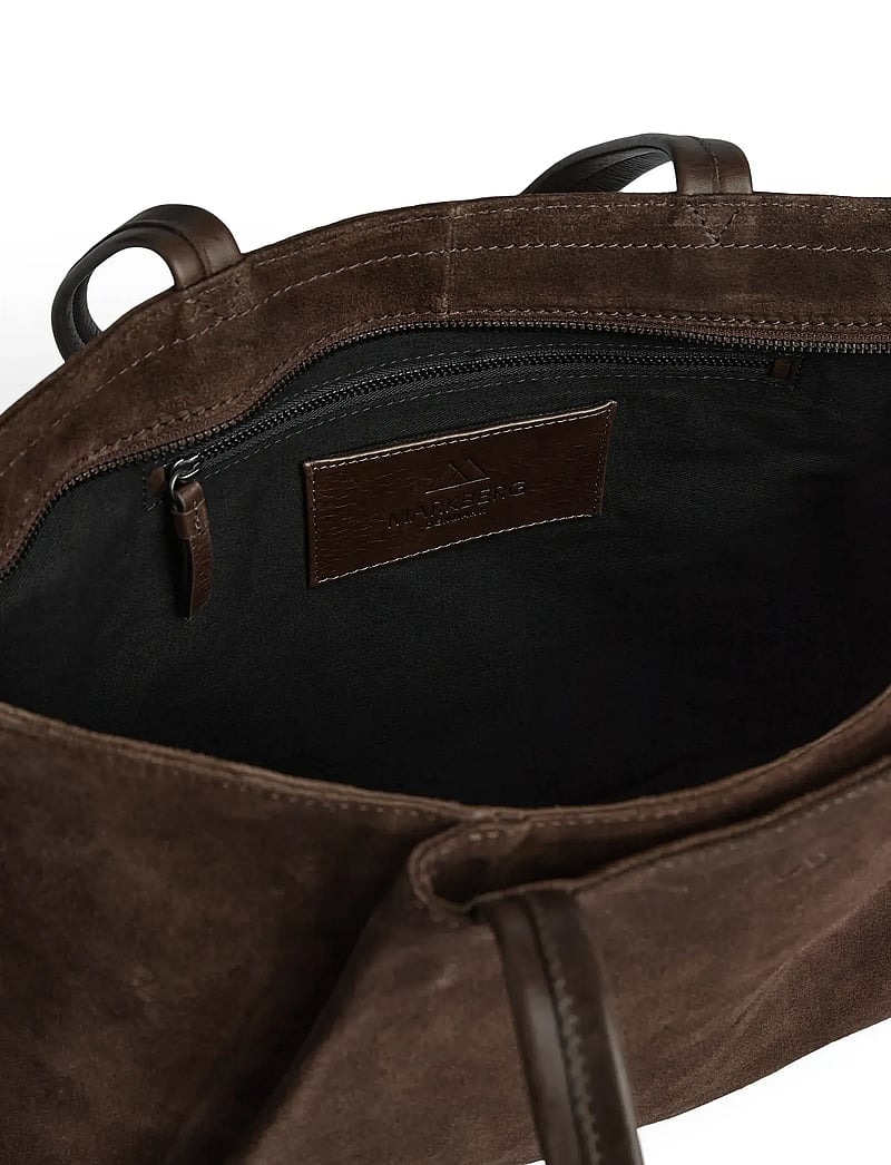 Markberg - SayaMBG Work Bag, Suede - shoppere - dark brown - 5