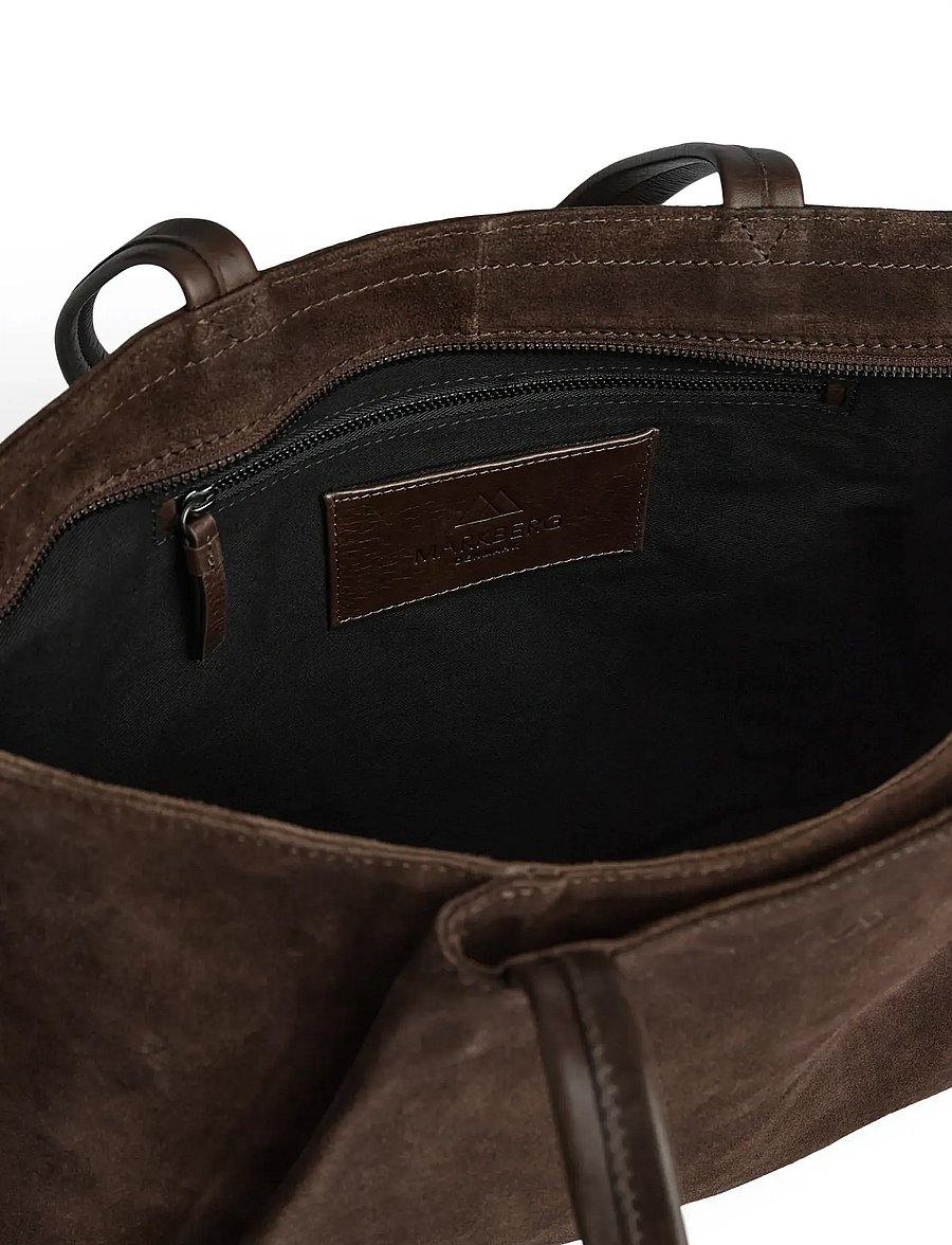 Markberg - SayaMBG Work Bag, Suede - dark brown - 5