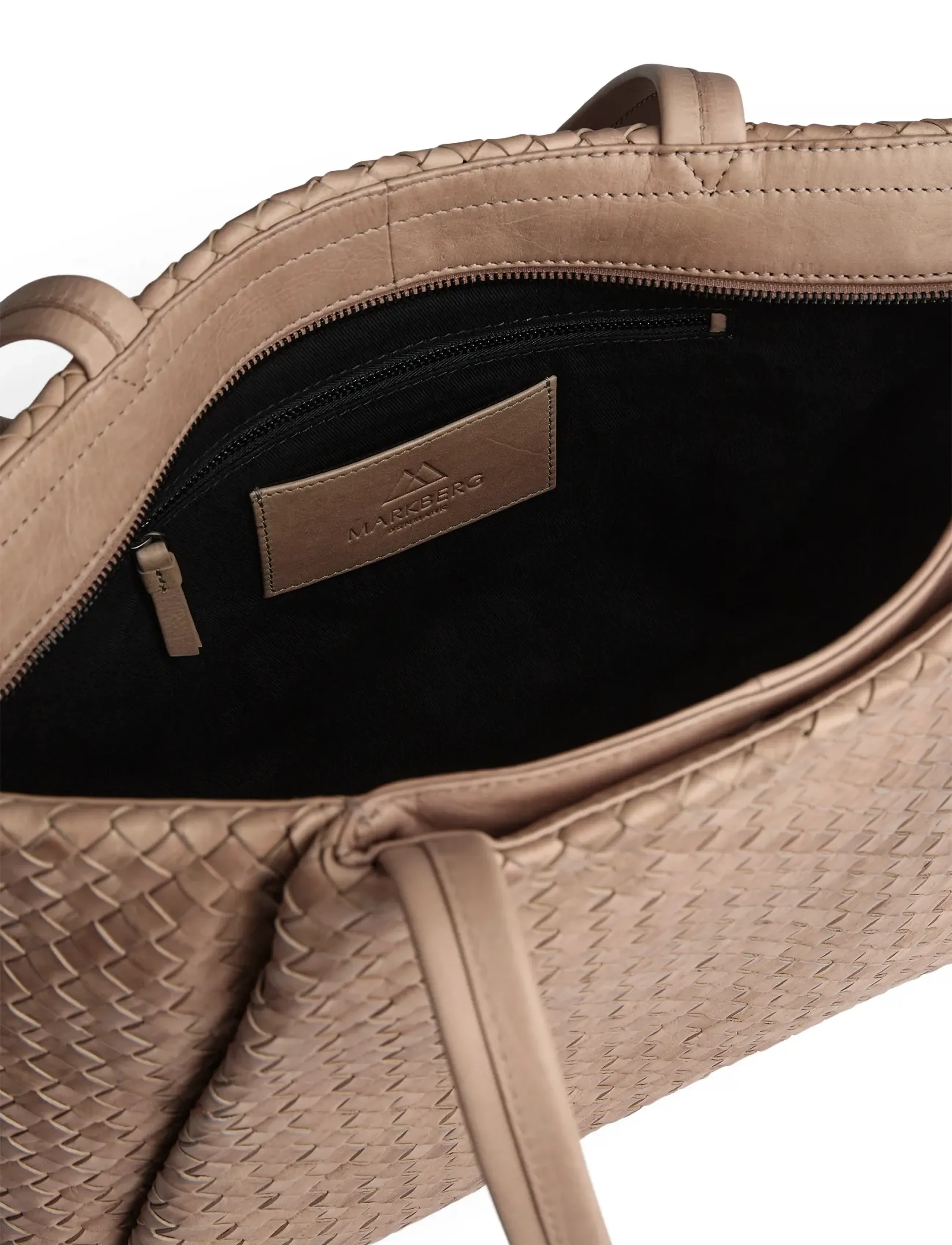 Markberg - SayaMBG Work Bag, Weave - accessoarer - mocha mousse - 5