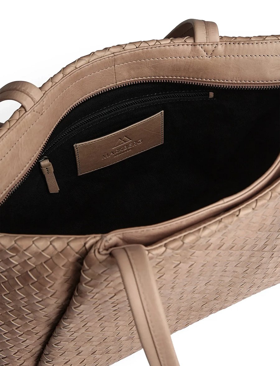 Markberg - SayaMBG Work Bag, Weave - shoppere - mocha mousse - 5