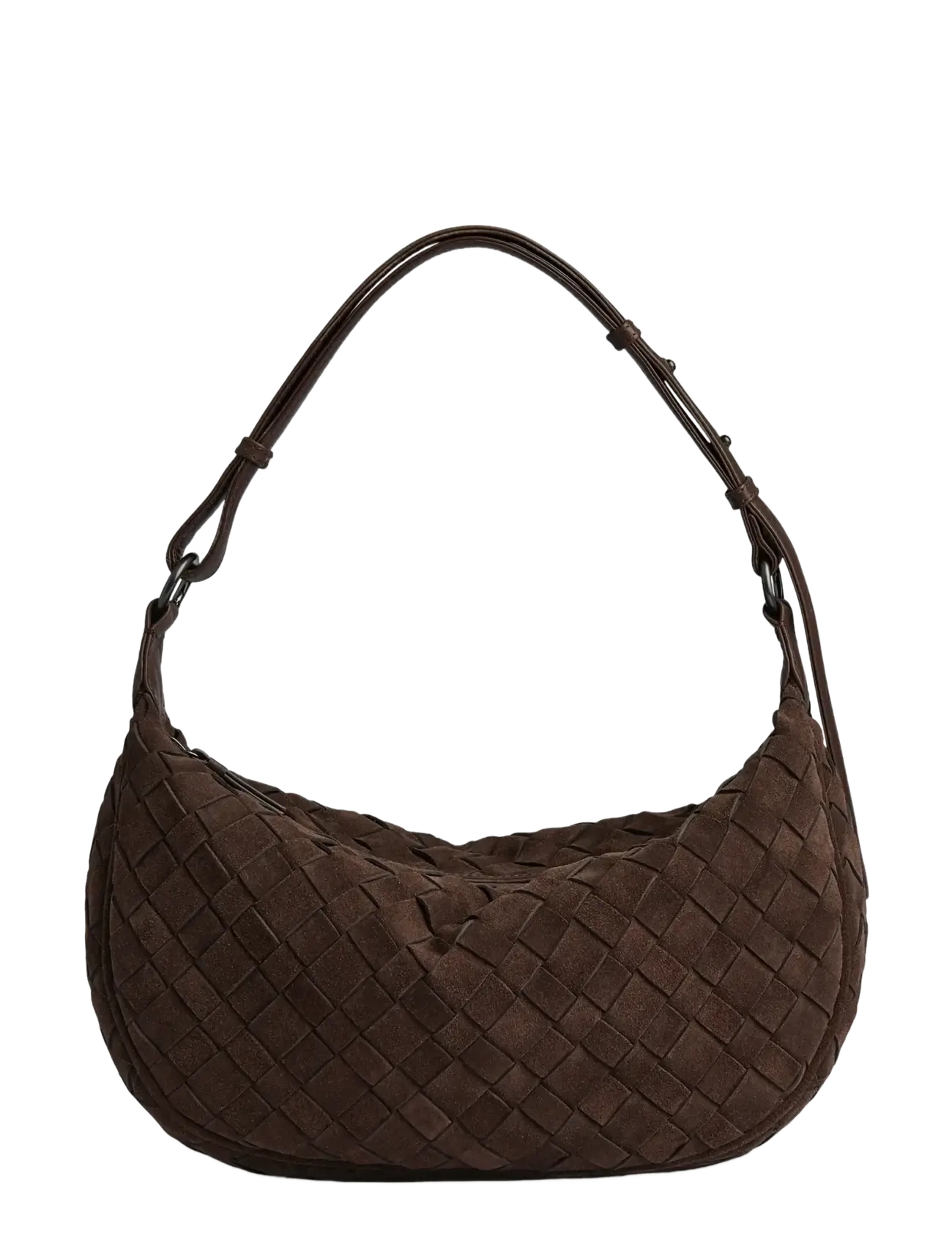 Markberg MuseMBG Bag, Suede Weave - Väskor - DARK BROWN / brown