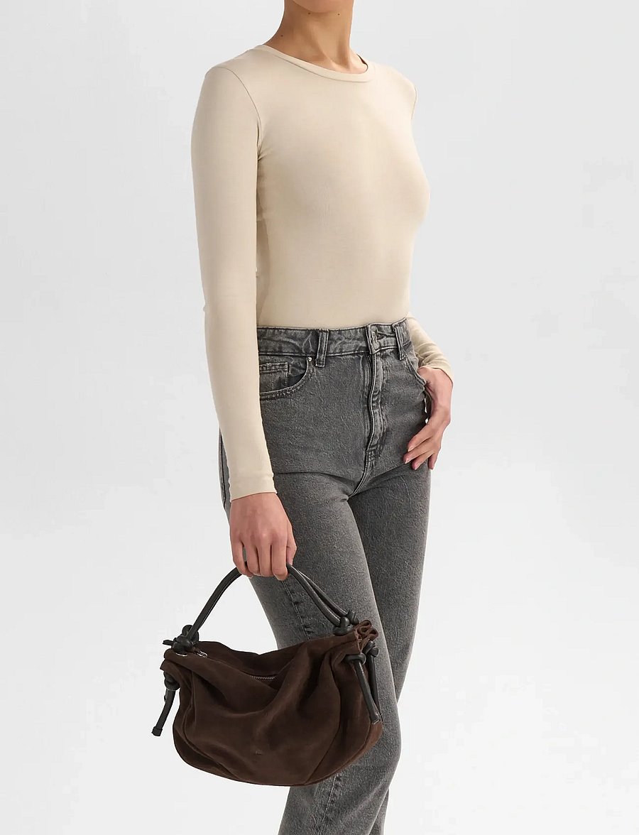 Markberg - ZaharaMBG Handbag, Suede - særlige begivenheder - dark brown - 0