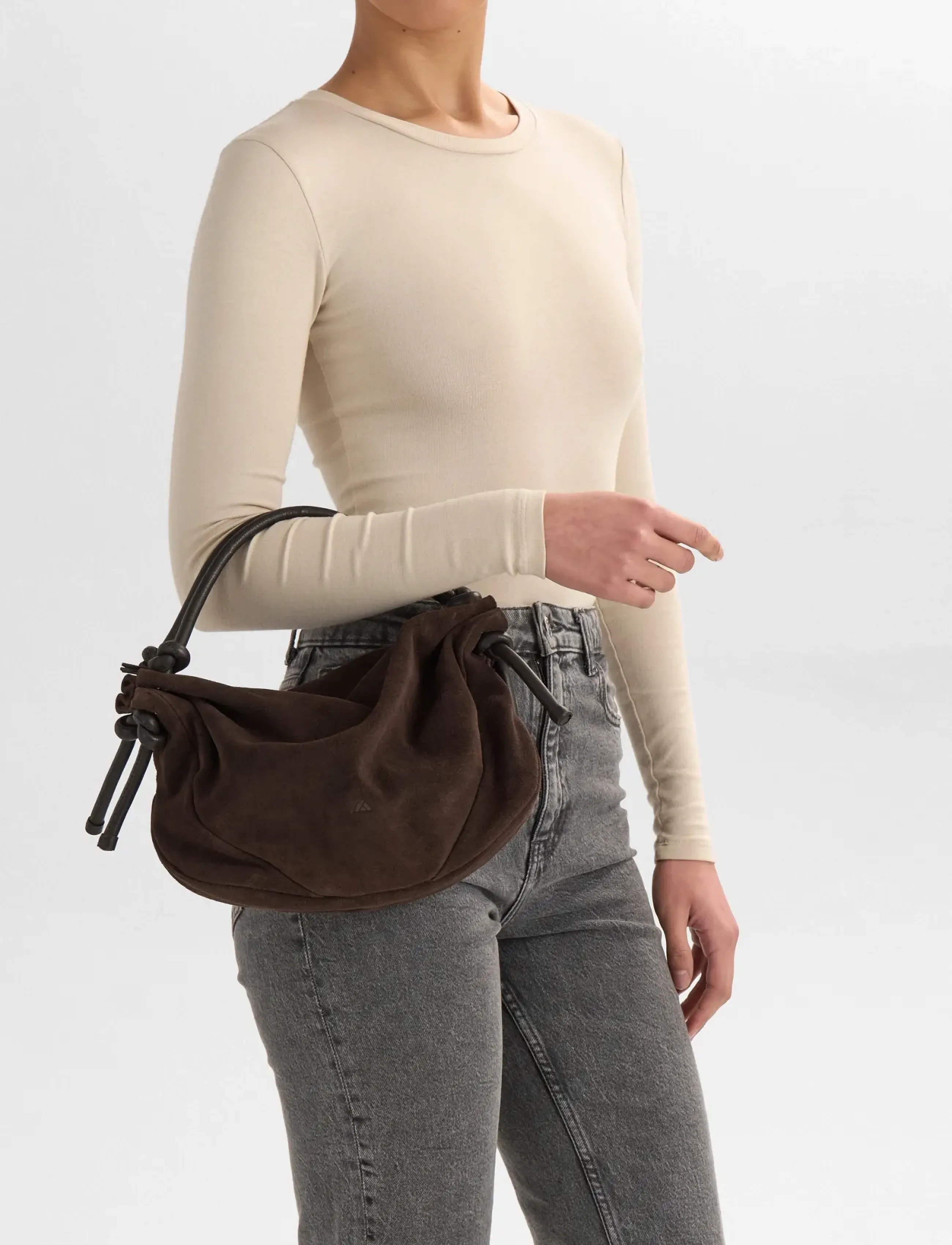 Markberg - ZaharaMBG Handbag, Suede - særlige begivenheder - dark brown - 5