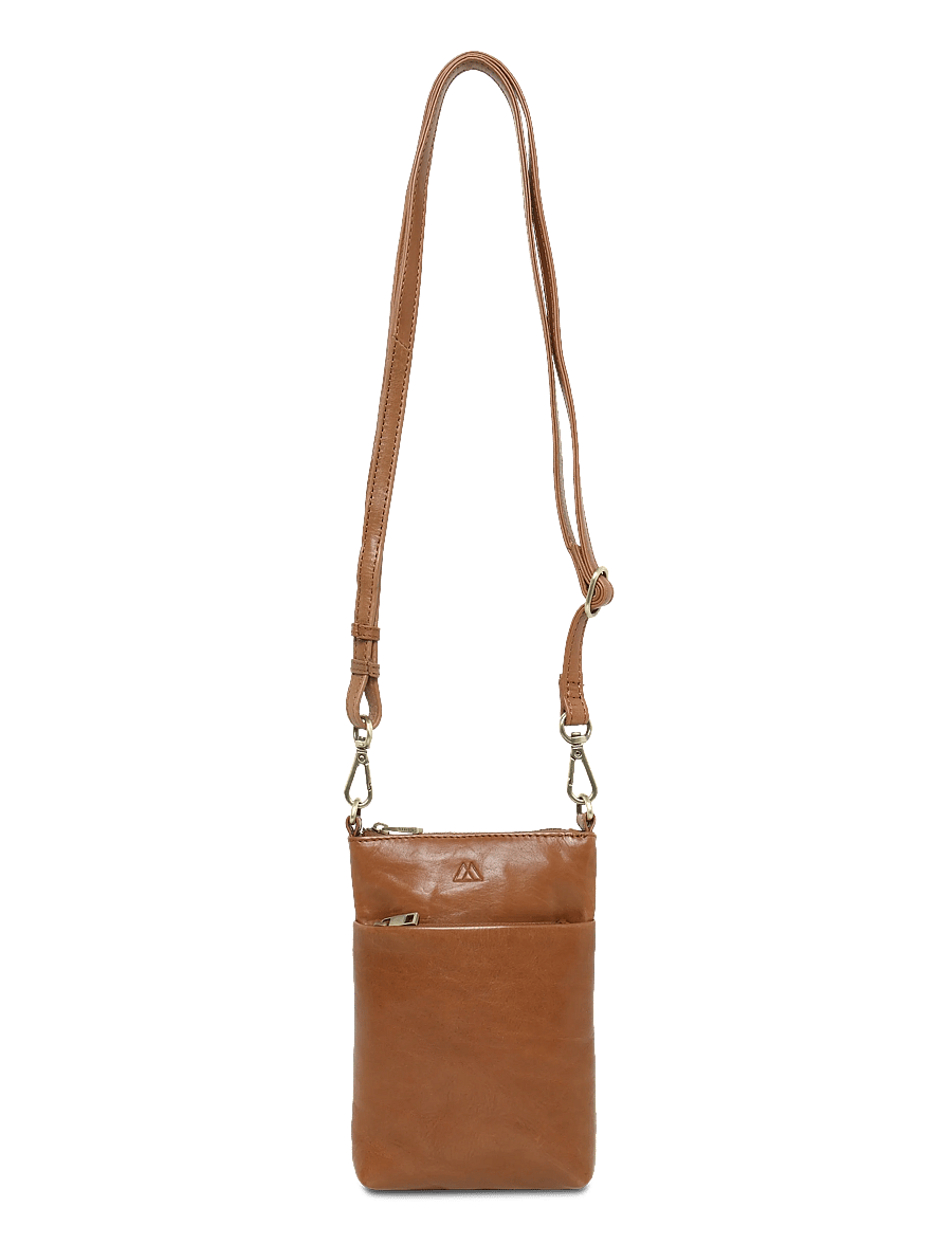 Markberg - MaiaMBG Mini Cross. Bag, Ant. - modetrends - chestnut w/br. gold - 0