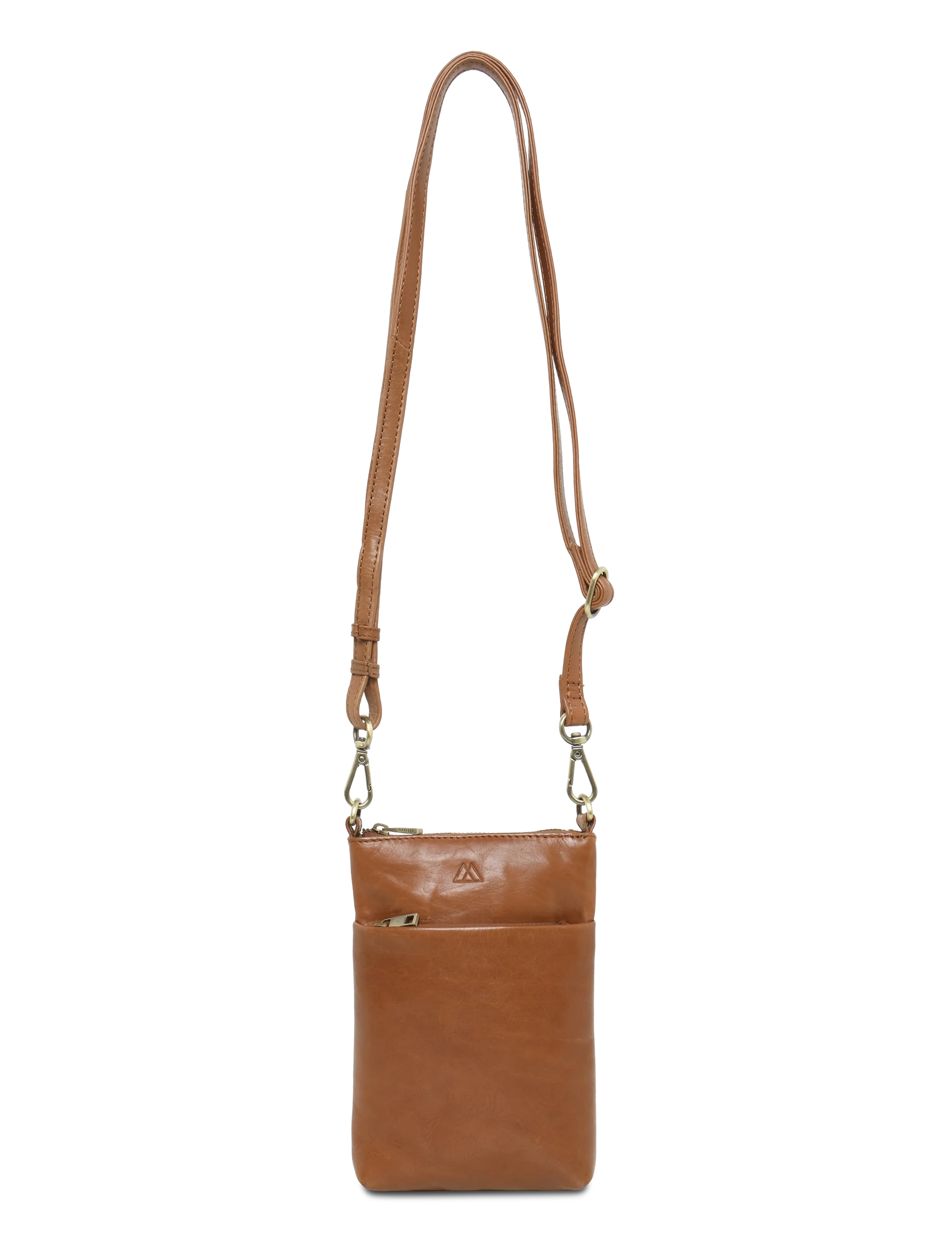 Markberg MaiaMBG Mini Cross. Bag, Ant. - Väskor - CHESTNUT W/BR. GOLD / brown