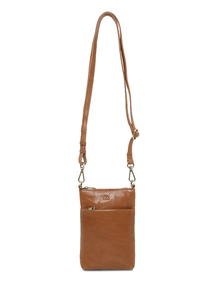 Markberg - MaiaMBG Mini Cross. Bag, Ant. - fashion trends - chestnut w/br. gold - 1
