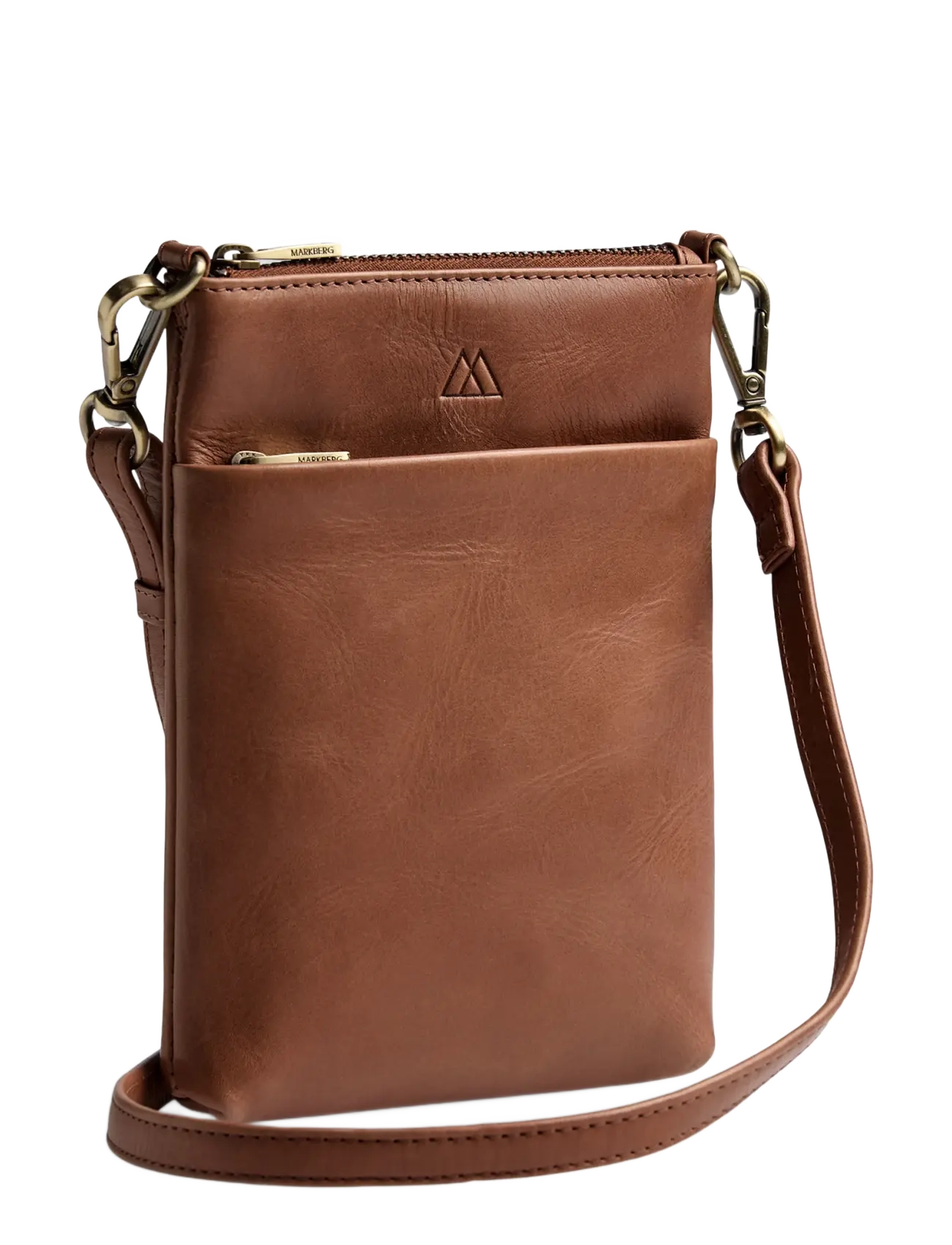 Markberg - MaiaMBG Mini Cross. Bag, Ant. - modetrends - chestnut w/br. gold - 2