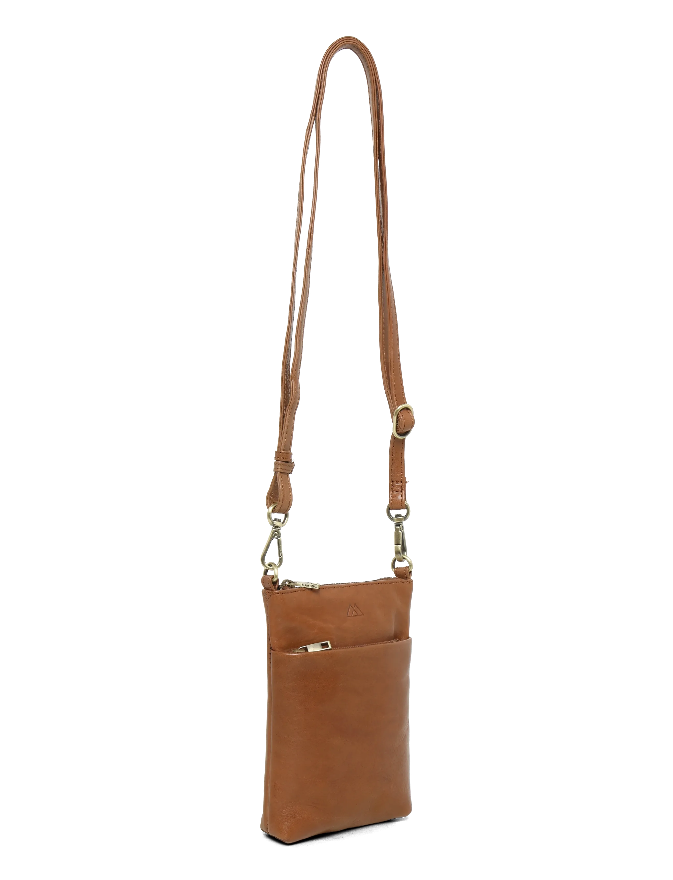 Markberg - MaiaMBG Mini Cross. Bag, Ant. - tilbehør - chestnut w/br. gold - 1