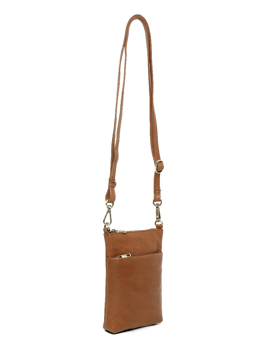 Markberg - MaiaMBG Mini Cross. Bag, Ant. - modetrends - chestnut w/br. gold - 1