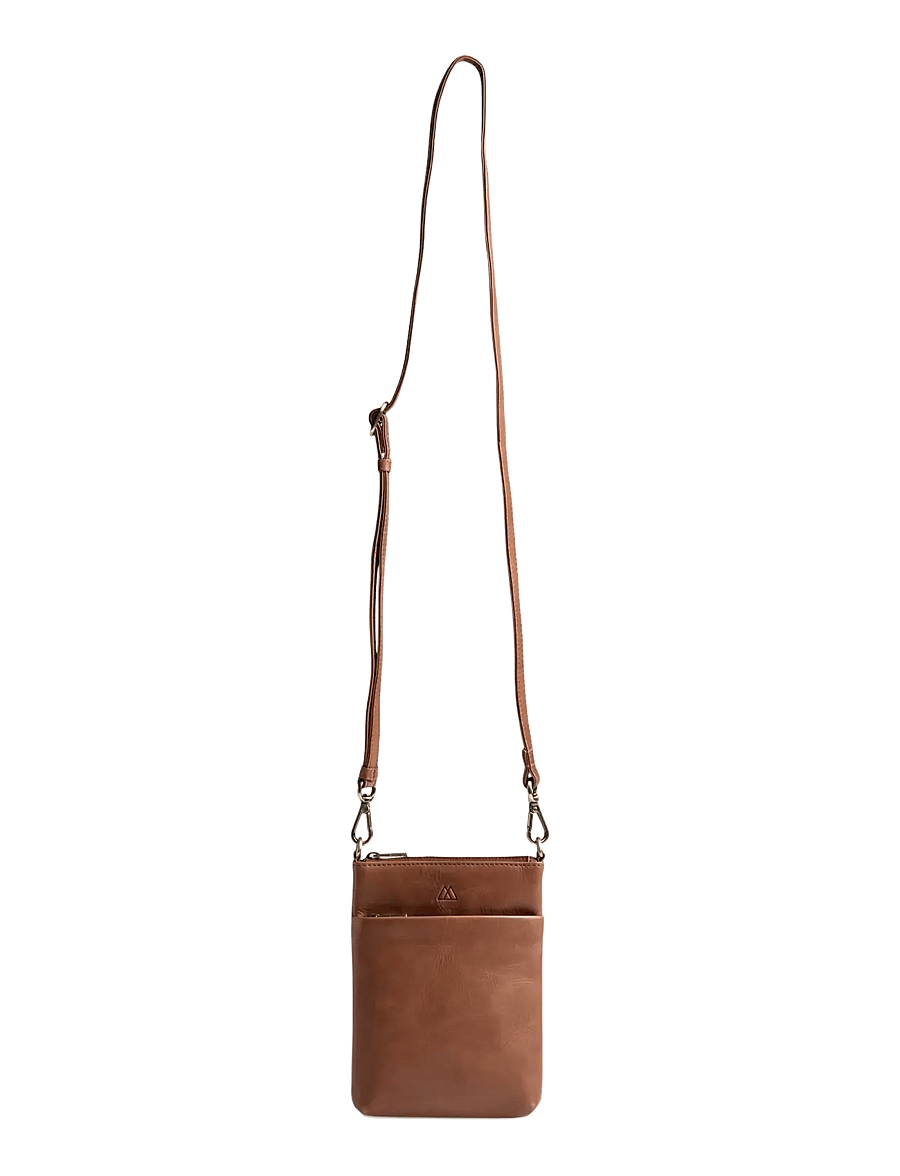 Markberg - MaiaMBG Mini Cross. Bag, Ant. - modetrends - chestnut w/br. gold - 5