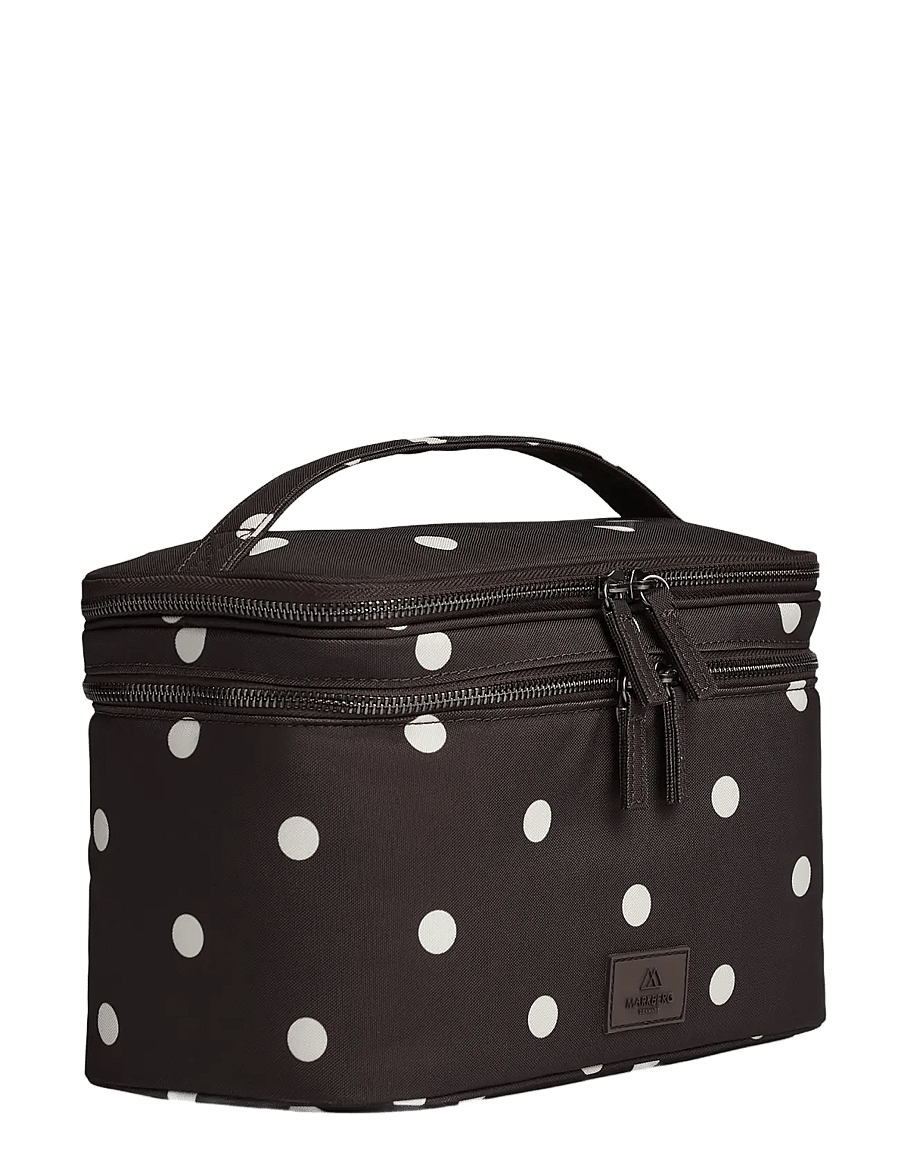 Markberg - TreasureMBG Toiletry Bag, Rec. - mode trends - polka dot, brown - 1