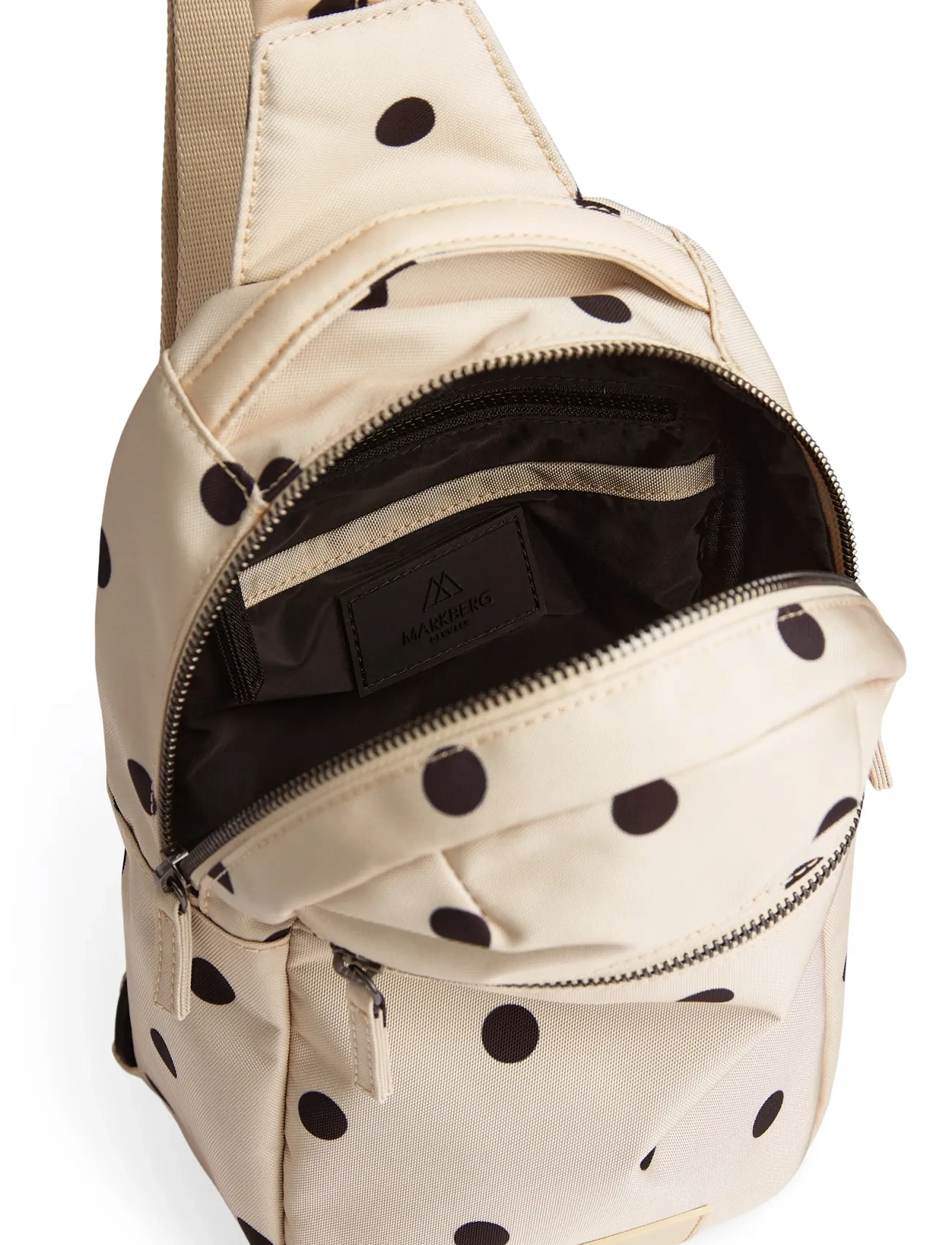 Markberg - TrekMBG Sling Bag, Recycled - modetrends - polka dot, creme - 5