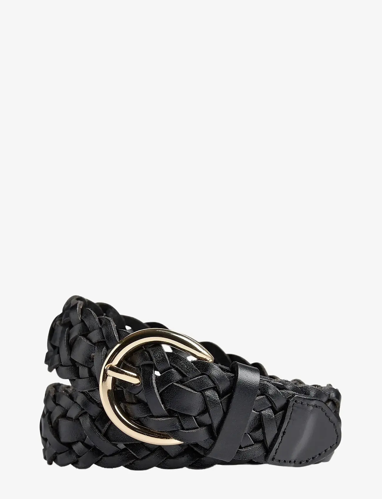 Markberg - HarlynMBG Braided Belt - læderbælter - black w/gold - 1