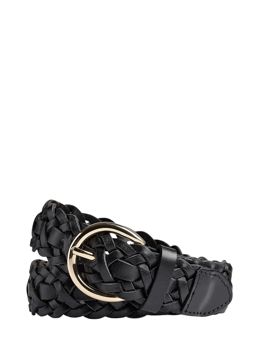Markberg - HarlynMBG Braided Belt - ledergürtel - black w/gold - 1
