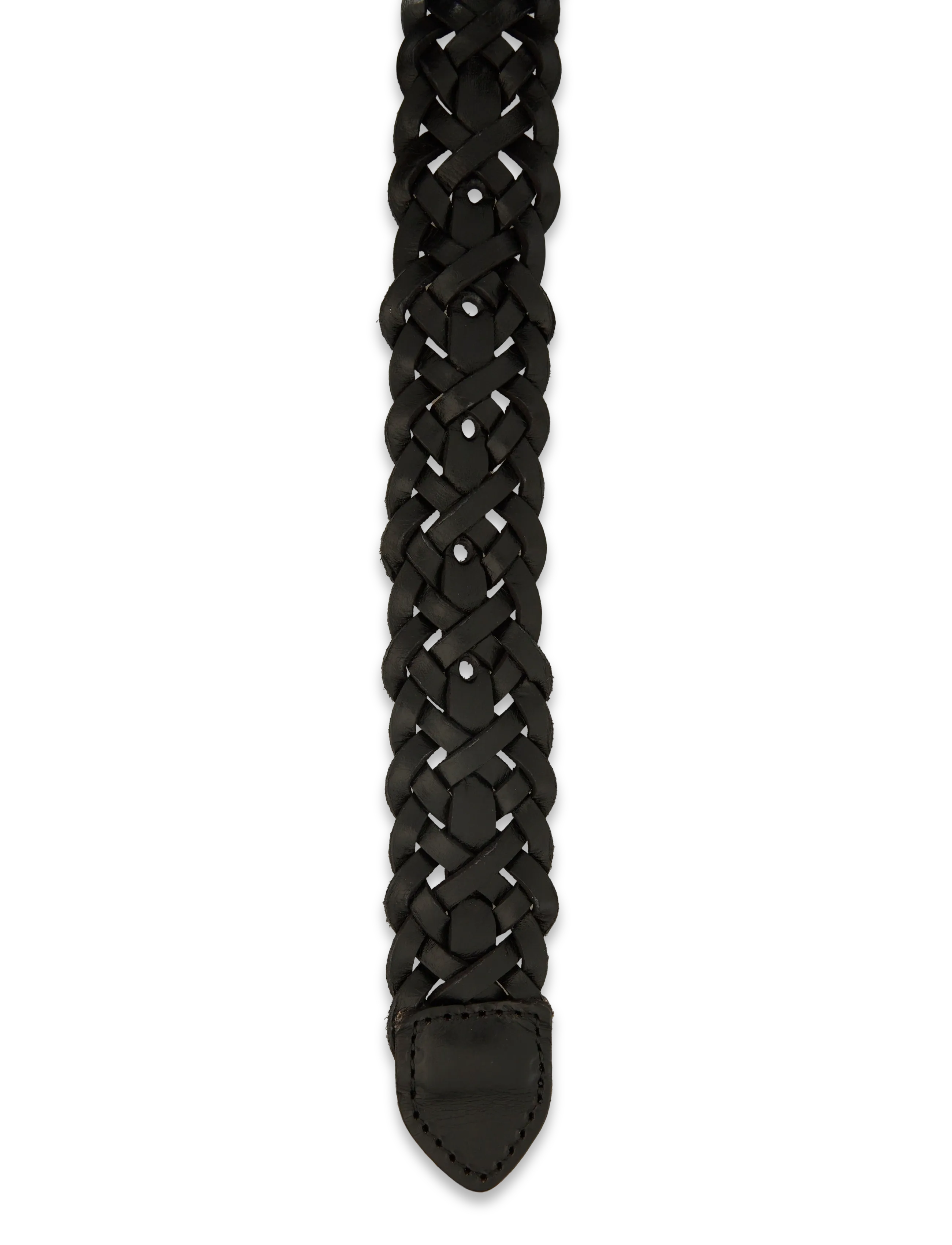 Markberg - HarlynMBG Braided Belt - läderskärp - black w/gold - 3