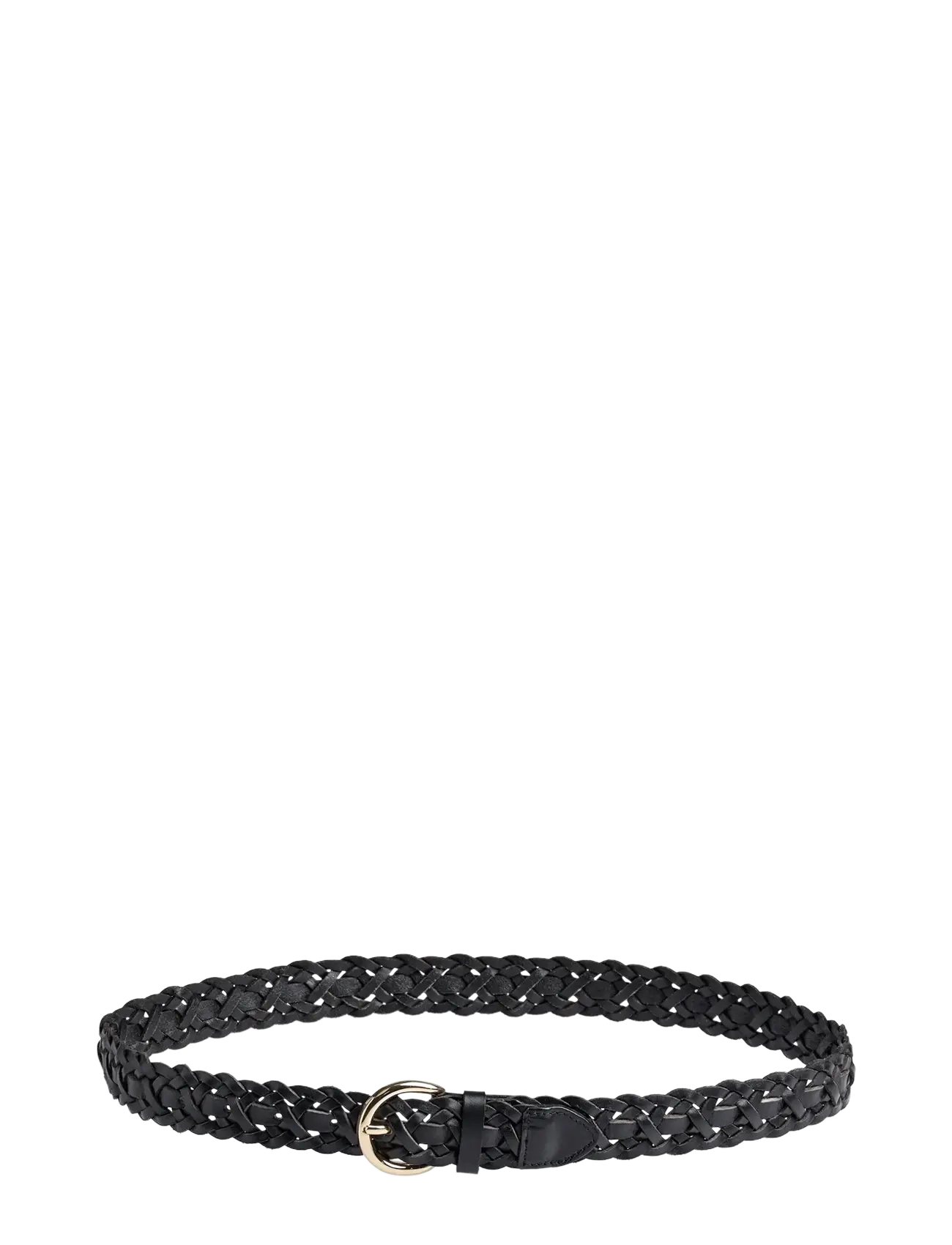 Markberg - HarlynMBG Braided Belt - läderskärp - black w/gold - 4