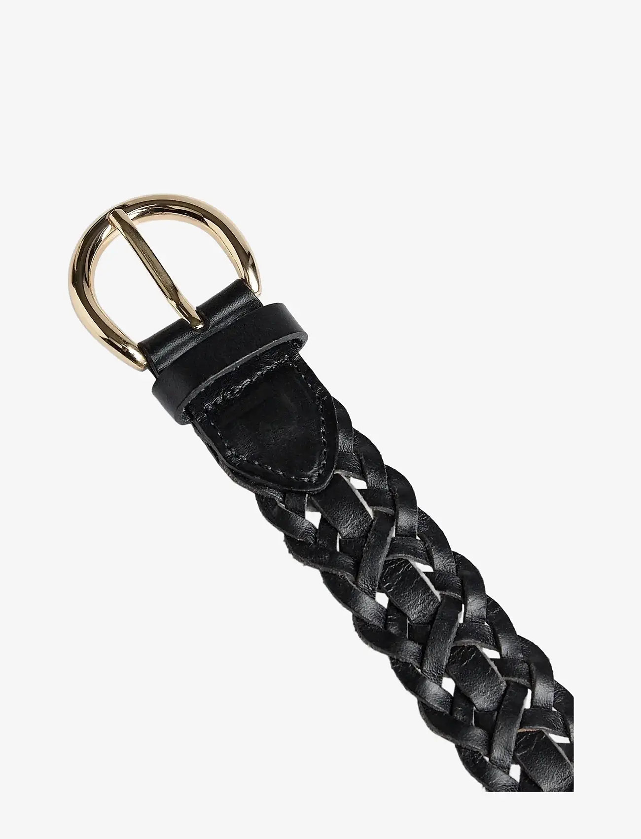 Markberg - HarlynMBG Braided Belt - læderbælter - black w/gold - 5