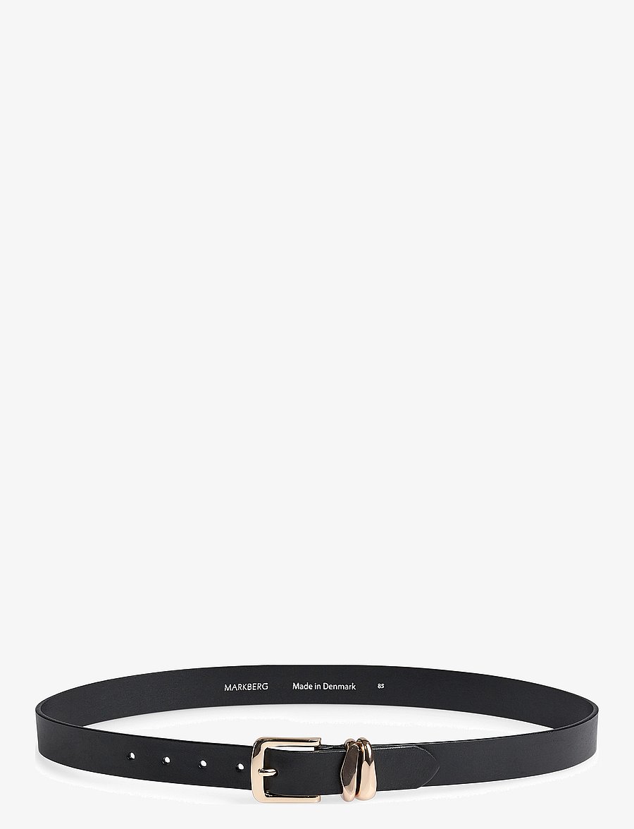 Markberg - AdleyMBG Belt - nahkrihmad - black w/gold - 2