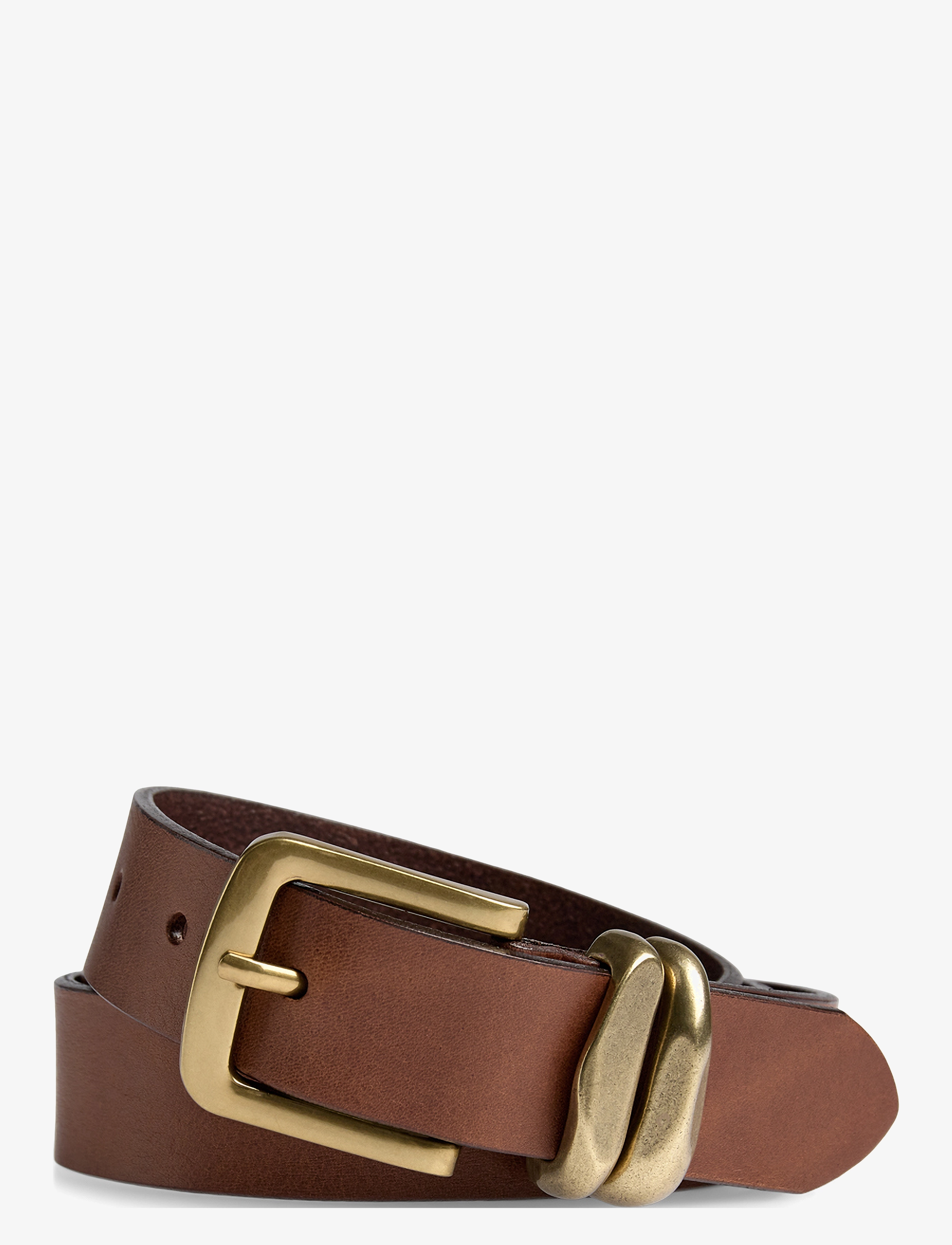 Markberg - AdleyMBG Belt - läderskärp - cognac w/br. gold - 4