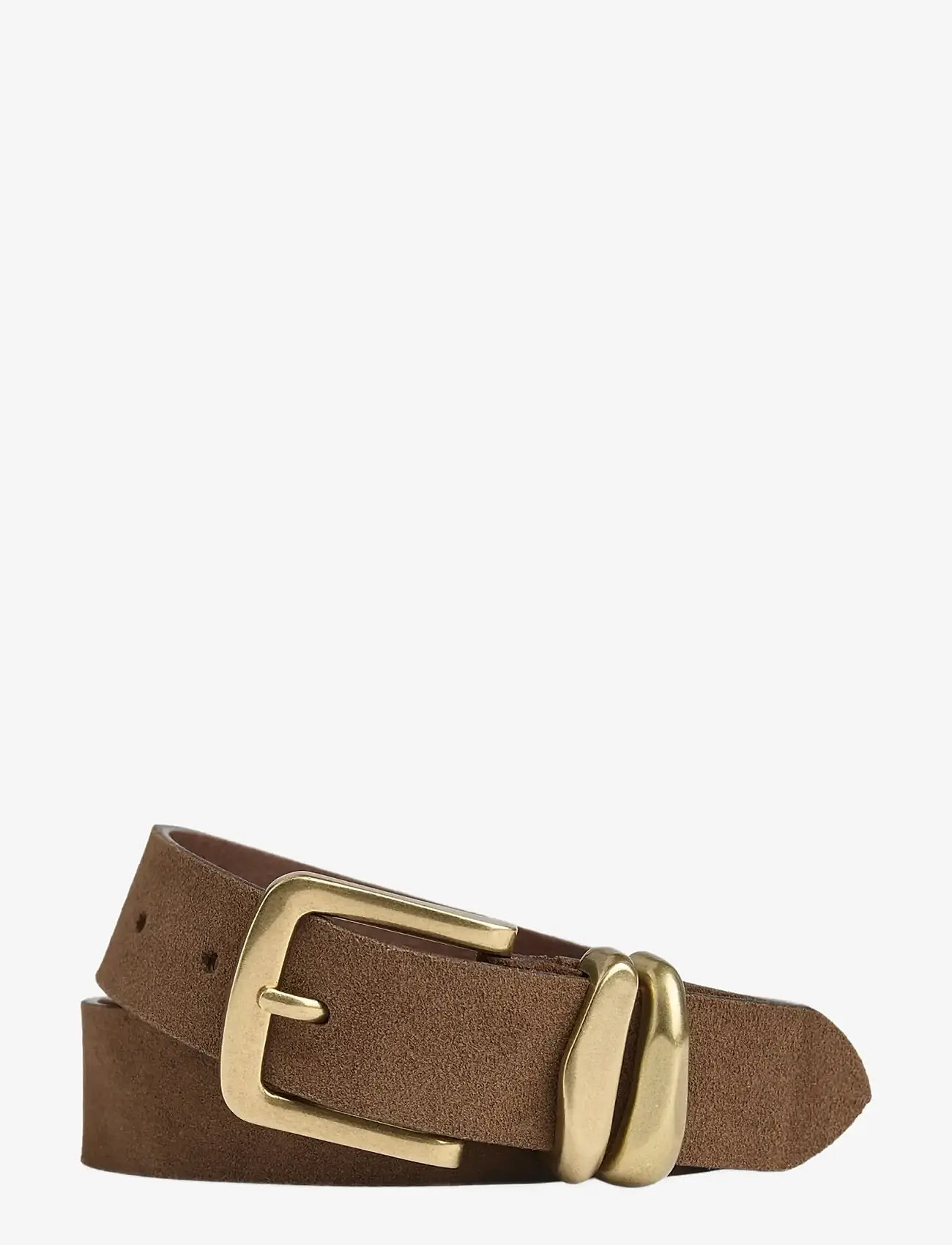 Markberg - AdleyMBG Belt, Suede - ledergürtel - cognac w/br. gold - 1