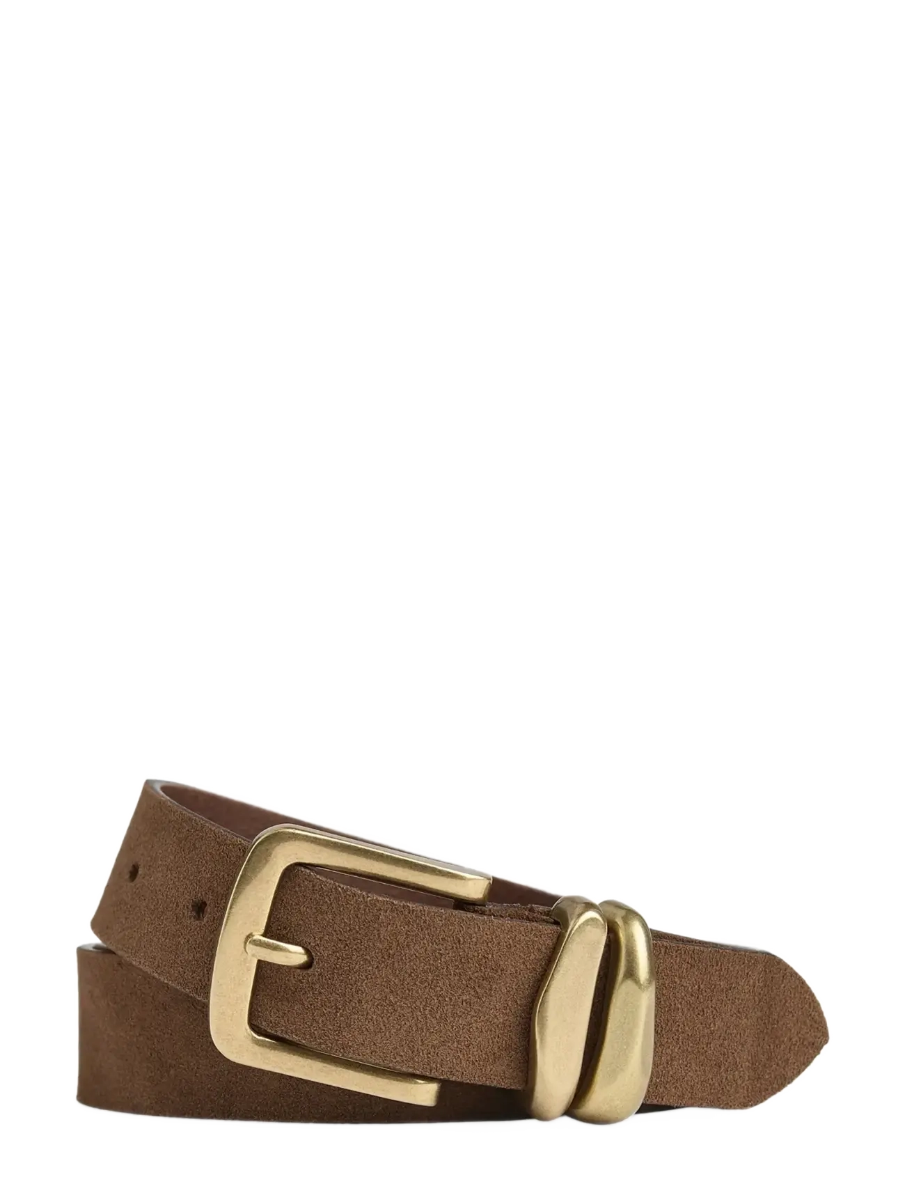Markberg AdleyMBG Belt, Suede - Bælter - COGNAC W/BR. GOLD / brown