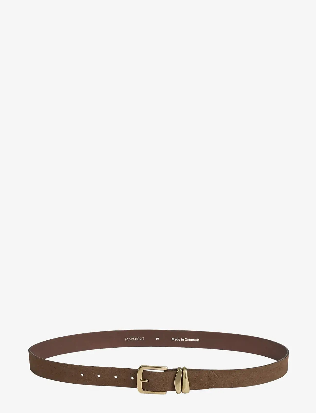 Markberg - AdleyMBG Belt, Suede - ledergürtel - cognac w/br. gold - 2