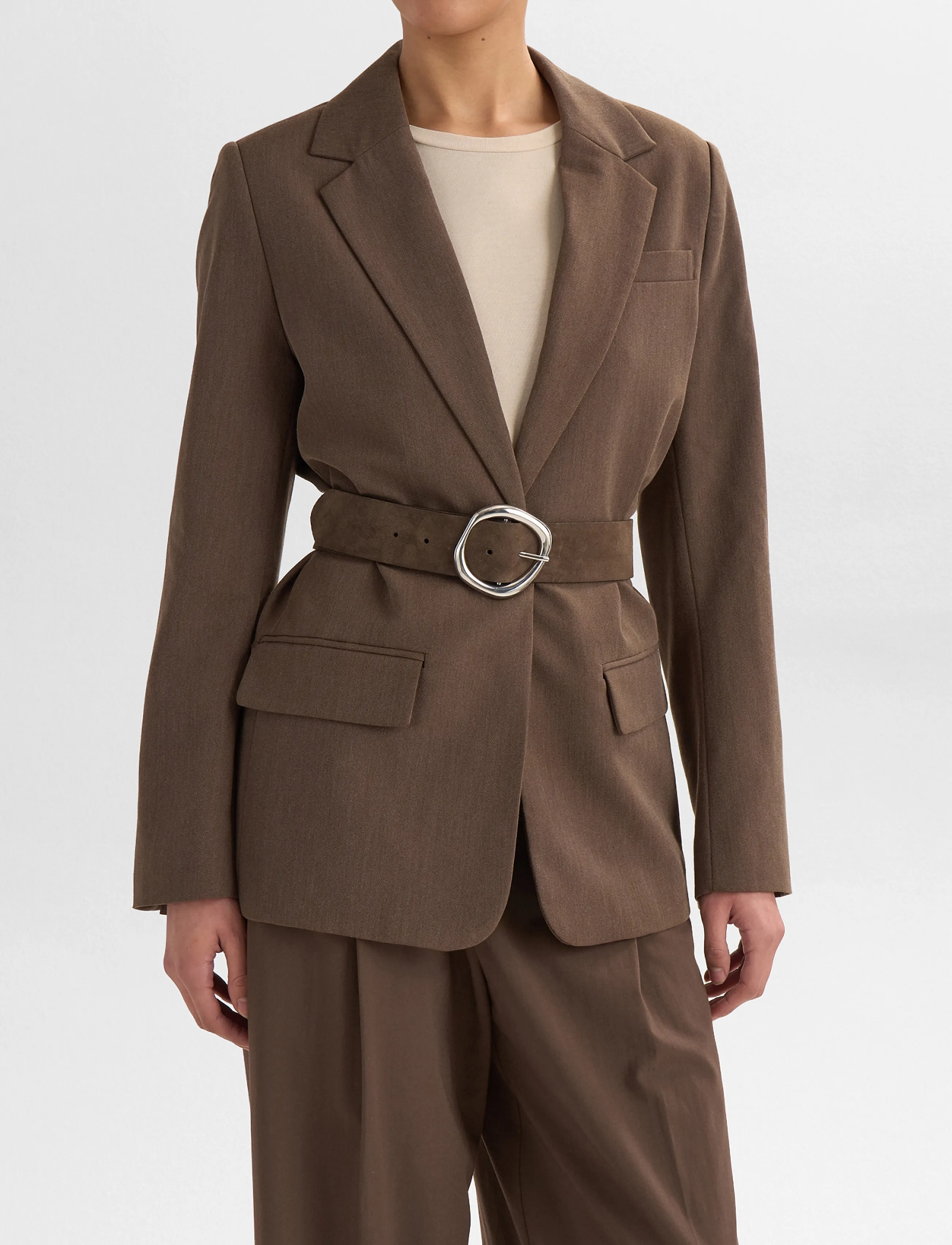 Markberg Kevambg Waist Belt, Suede, 115, Brown, Belts > Waist Belt, Dame