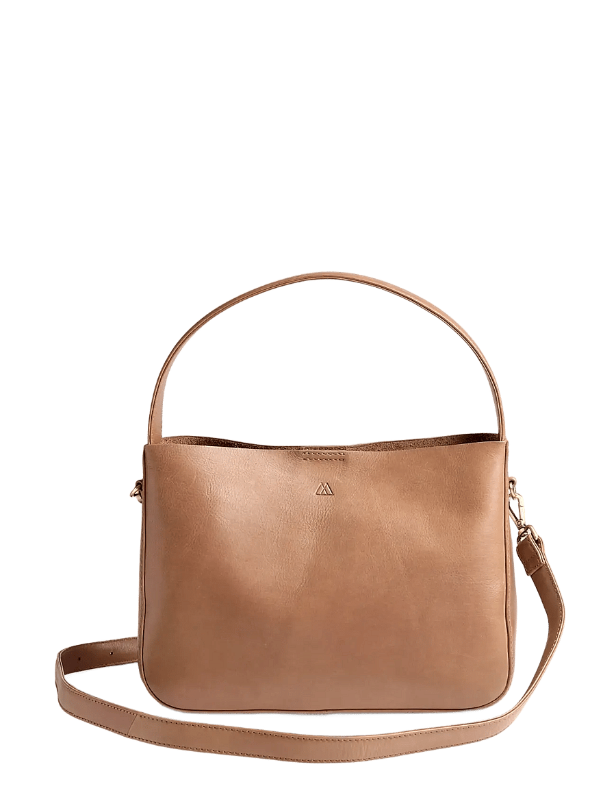 Markberg - EsaMBG Crossbody Bag, Ant. - modetrends - caramel w/br. gold - 1