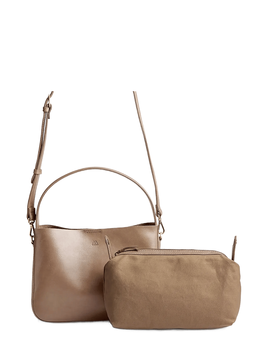 Markberg - EsaMBG Crossbody Bag, Ant. - modetrends - caramel w/br. gold - 5