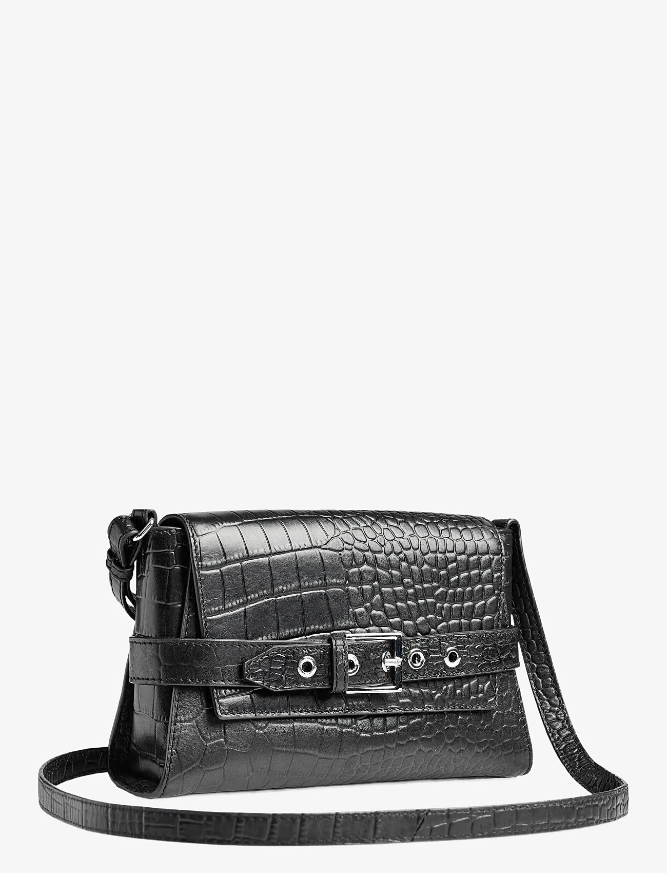Markberg - EmeraldMBG Crossb. Bag, Croco - aksessuaarid - black - 1